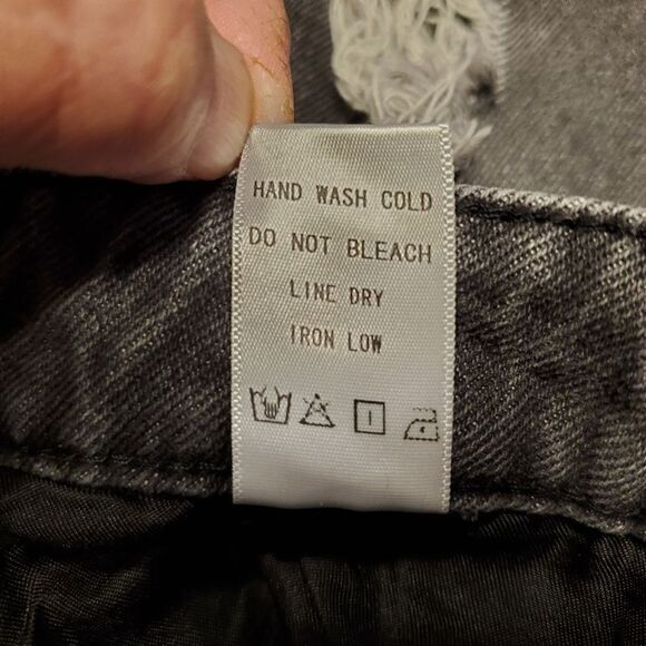 HEYSON Large Black Faded Ripped Distressed Booty Shorts - Picture 7 of 8